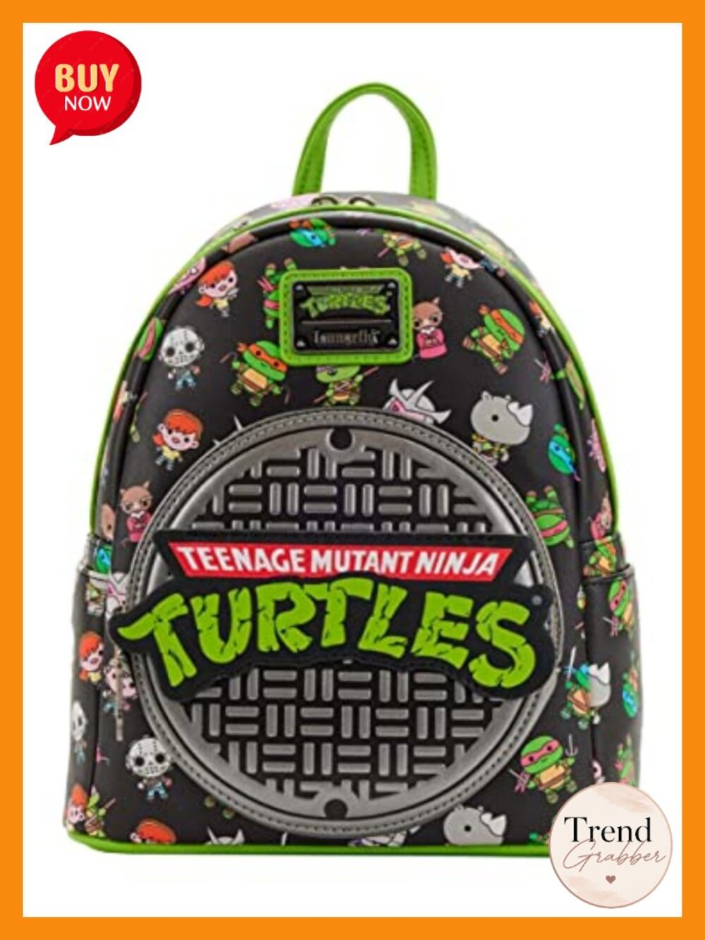 Teenage Mutant Ninja Turtles Shoulder Bag Faux Leather with Applique Details